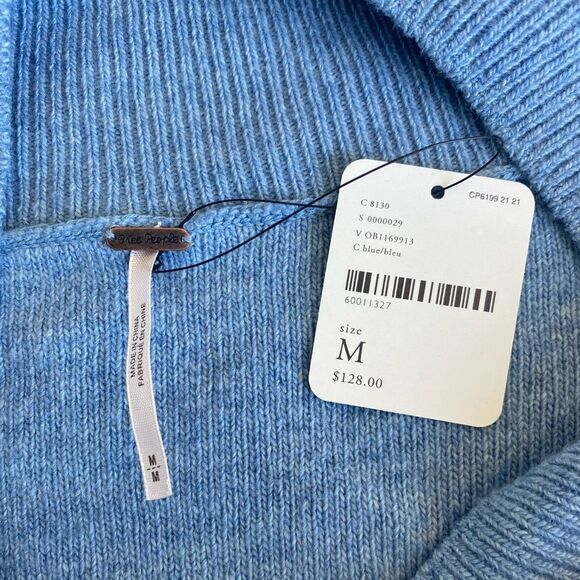 NWT Free People La Boheme Sweater Dress in Blue Size Medium - Picture 6 of 7